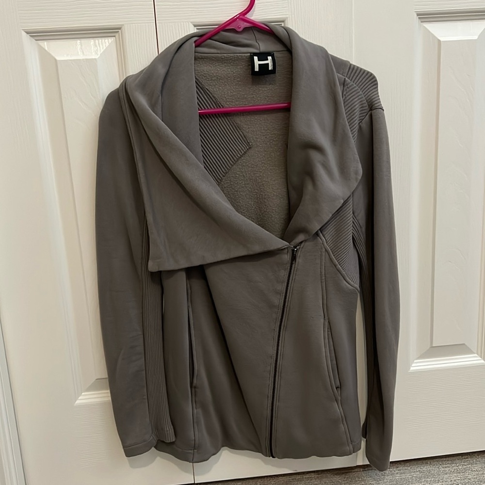 Asymmetric zip fleece jacket